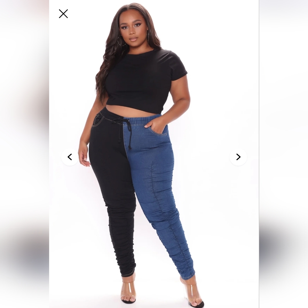 Fashion Nova Two Tone Jeans